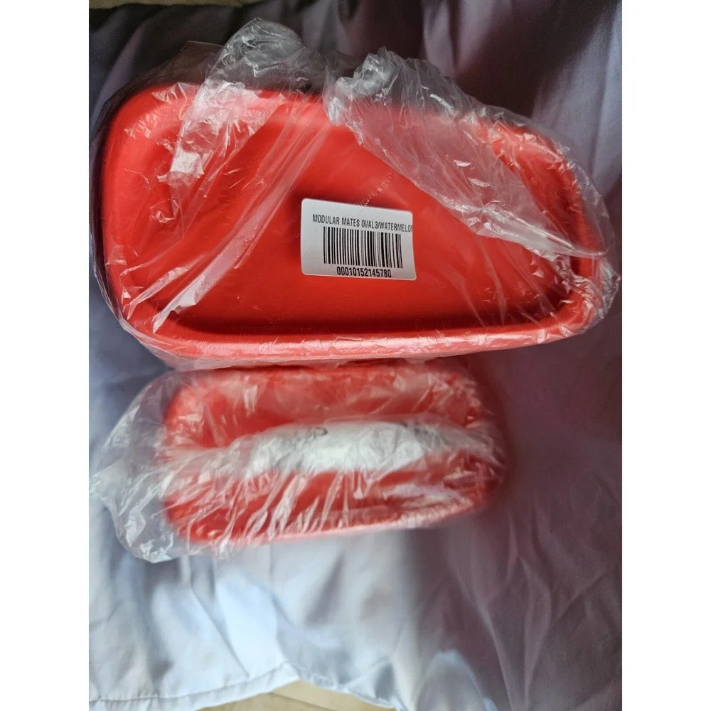 Tupperware Modular Mates Oval Container Set of‎ 2 Watermelon